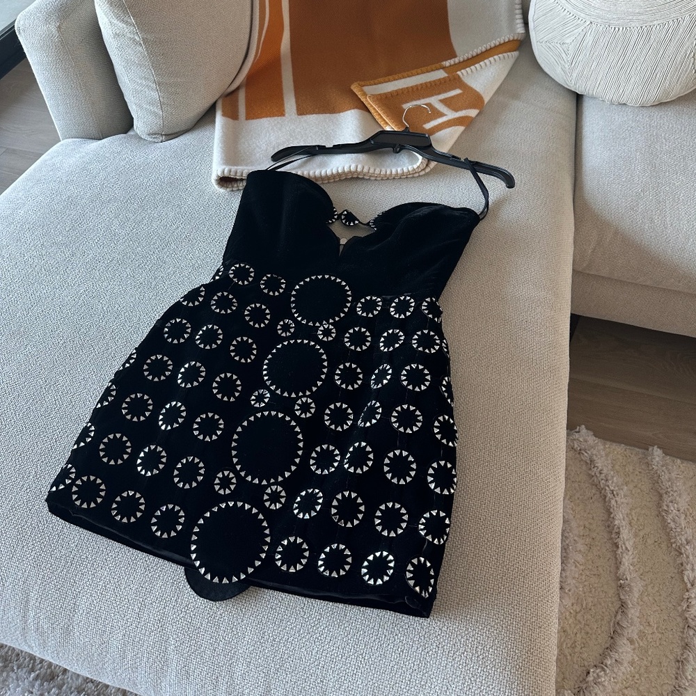 Raisa Vanessa black velvet dress